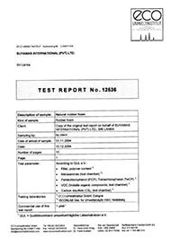 Rubber Foam Test Report